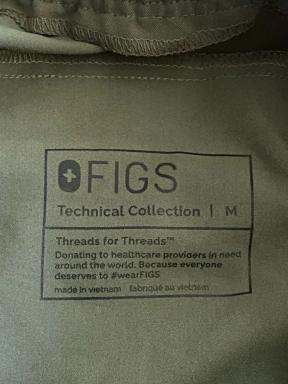FIGS Men’s Tansen Jogger Scrub Pants Medium Moss Green Technical Collection